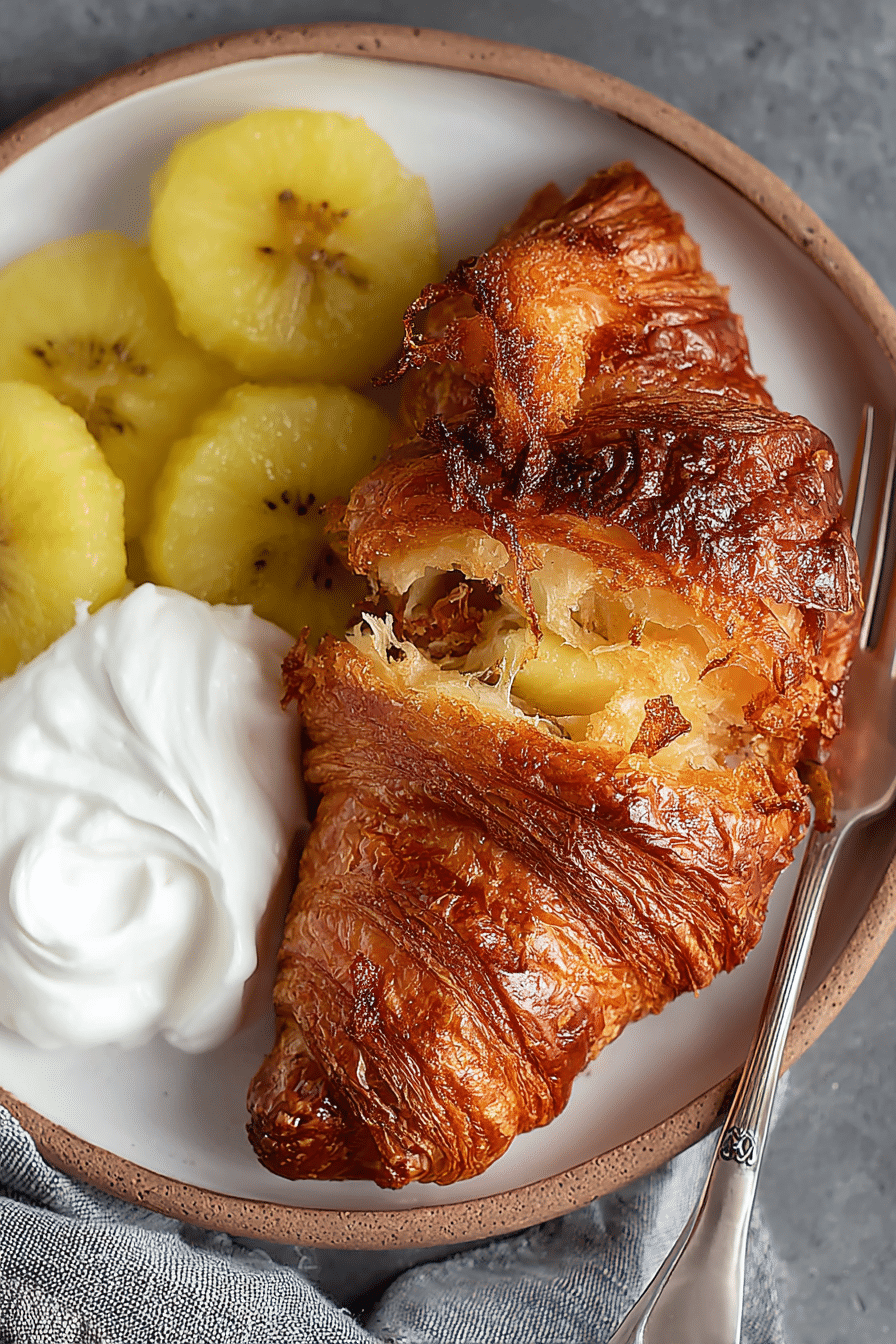 Breakfast made with Costco croissants